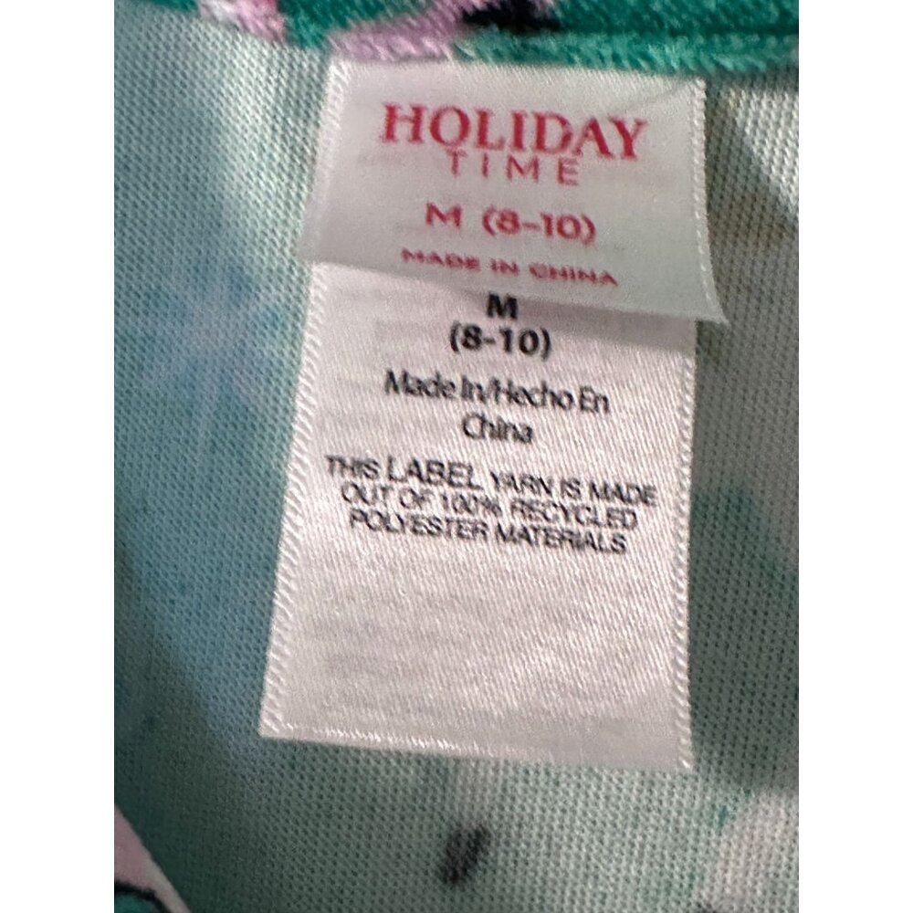 Holiday Time Pajama Set Women Christmas Green Mint Retro Reindeer Print PJ's NEW - Picture 6 of 8